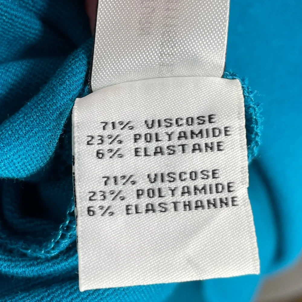 Diane Von Furstenberg Saturn Teal Short Sleeve Sheath Dress.
